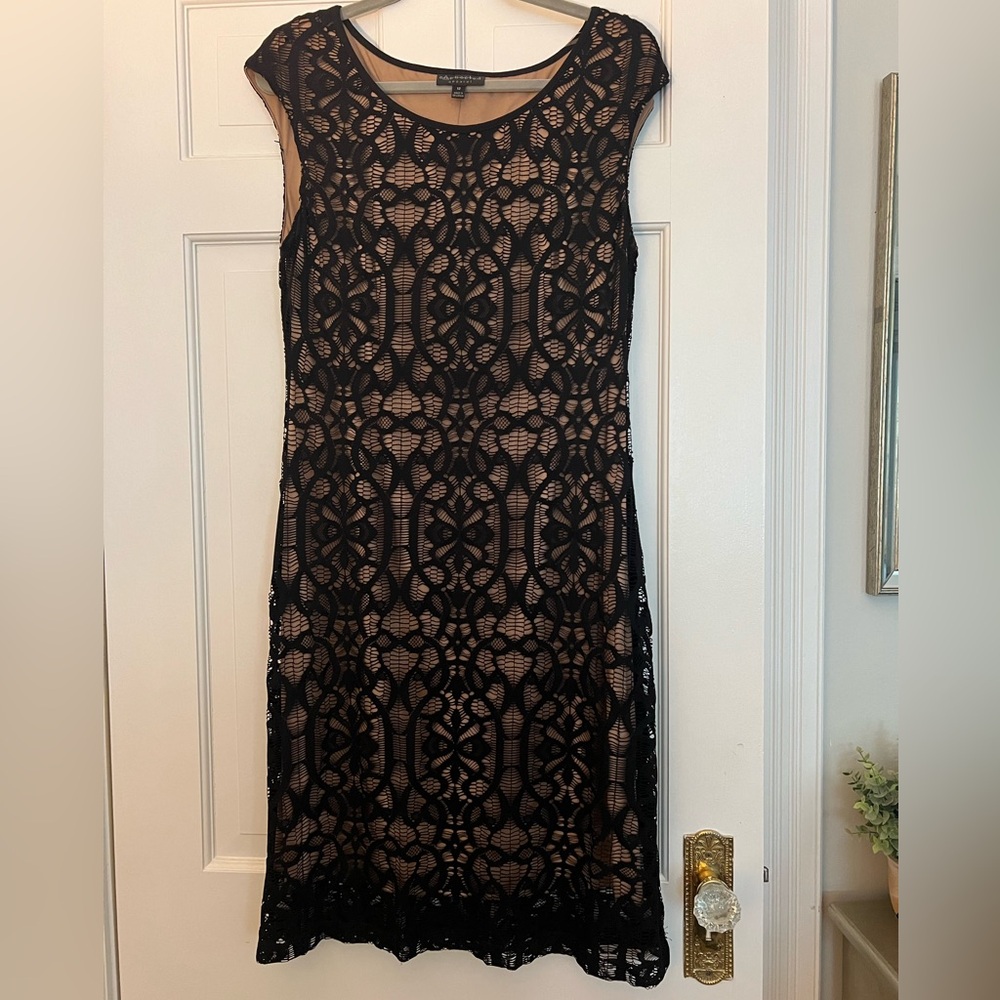 Black lace stretch dress, NWOT - Picture 1 of 4